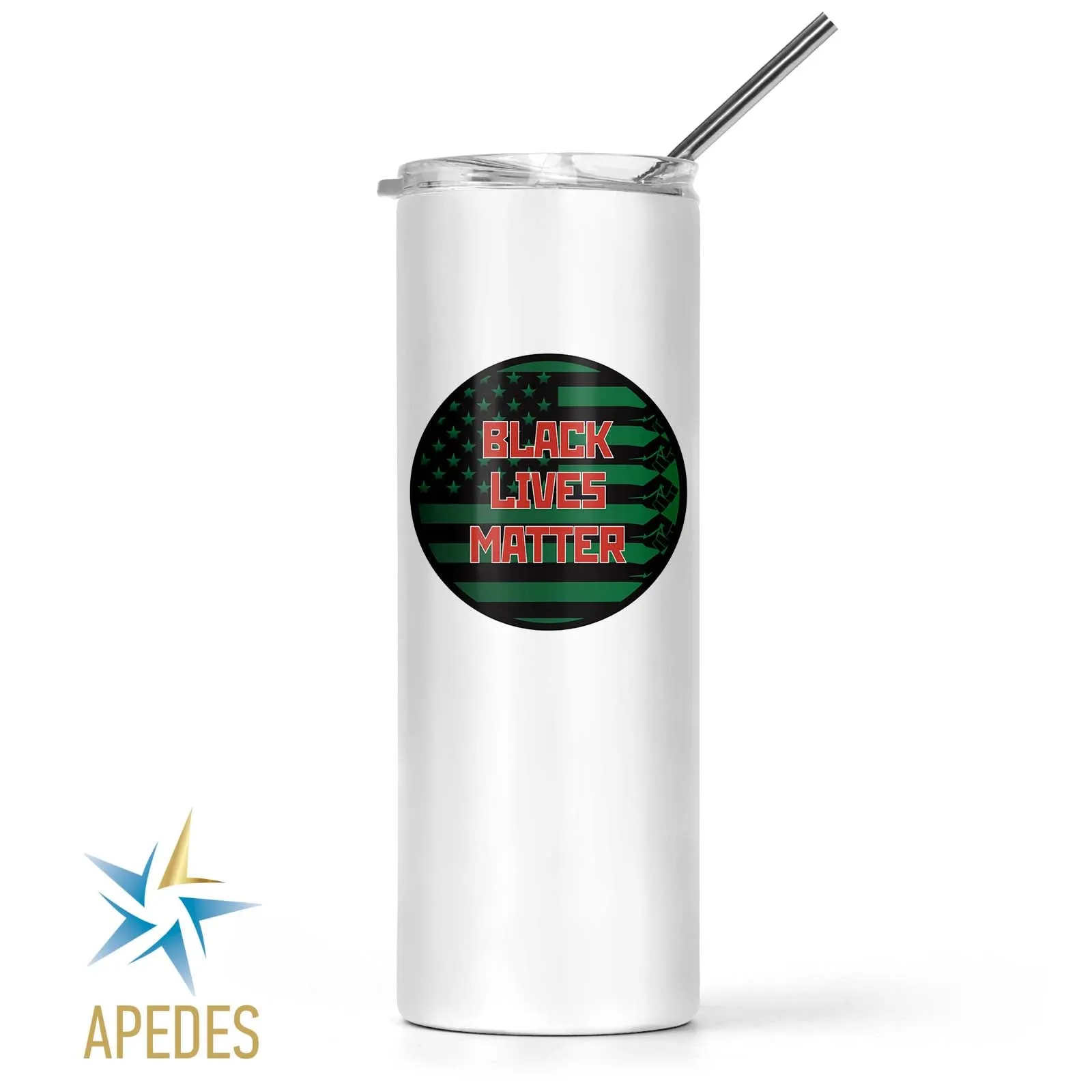 Black Lives Matter Stainless Steel Skinny Tumbler 20 OZ