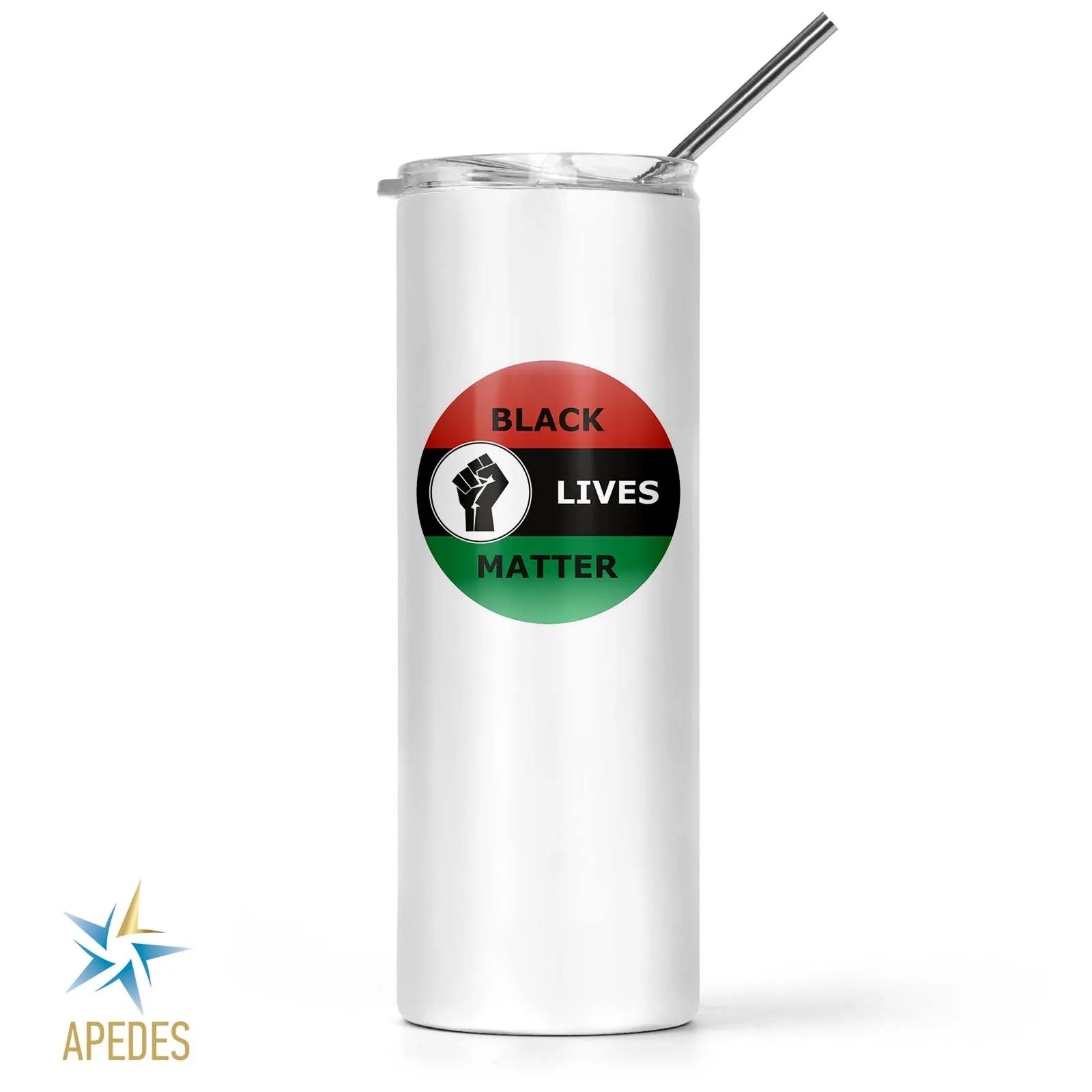 Black Lives Matter Stainless Steel Skinny Tumbler 20 OZ