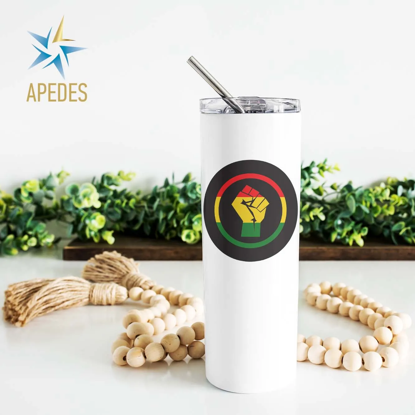 Black Lives Matter Stainless Steel Skinny Tumbler 20 OZ
