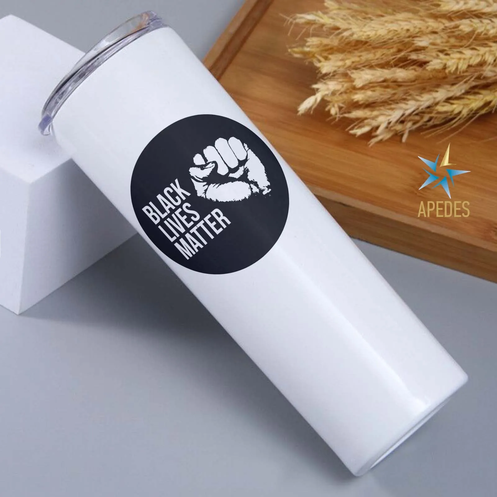 Black Lives Matter Stainless Steel Skinny Tumbler 20 OZ