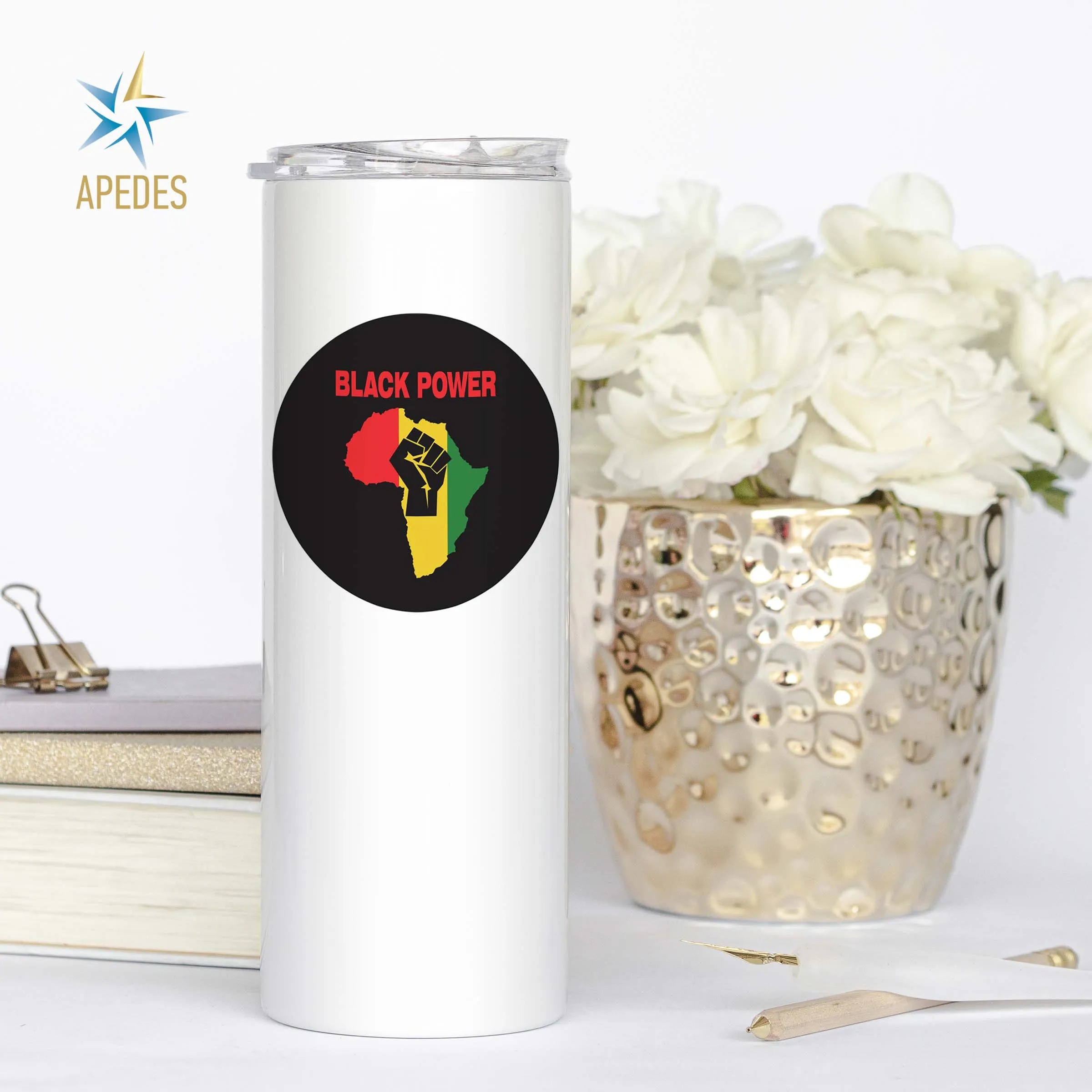 Black Lives Matter Stainless Steel Skinny Tumbler 20 OZ