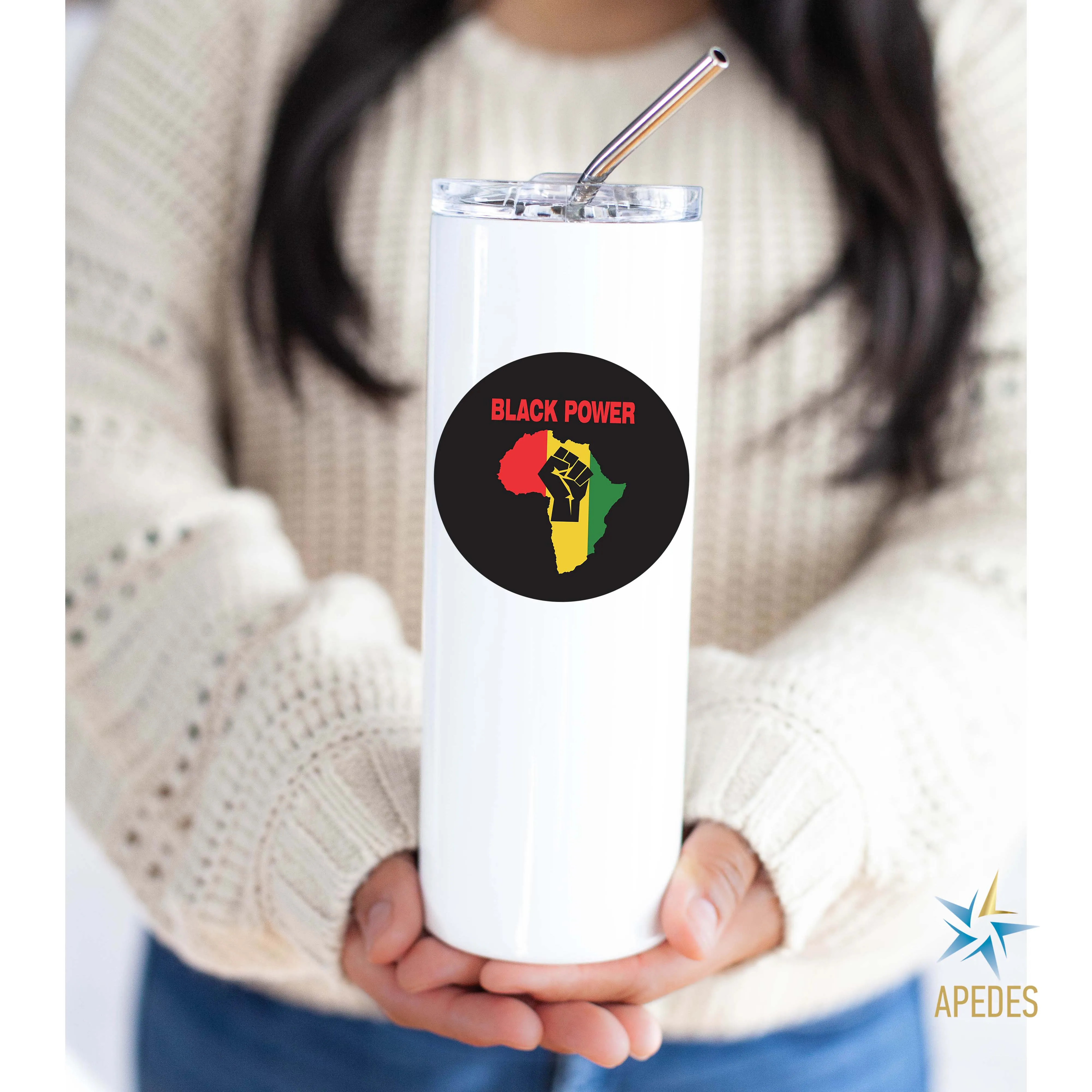 Black Lives Matter Stainless Steel Skinny Tumbler 20 OZ