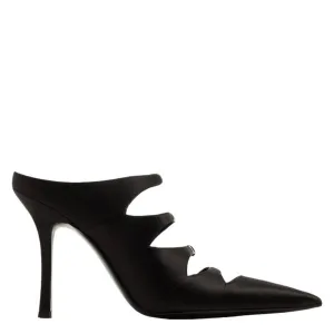 Black Lolita 105 Satin Mules