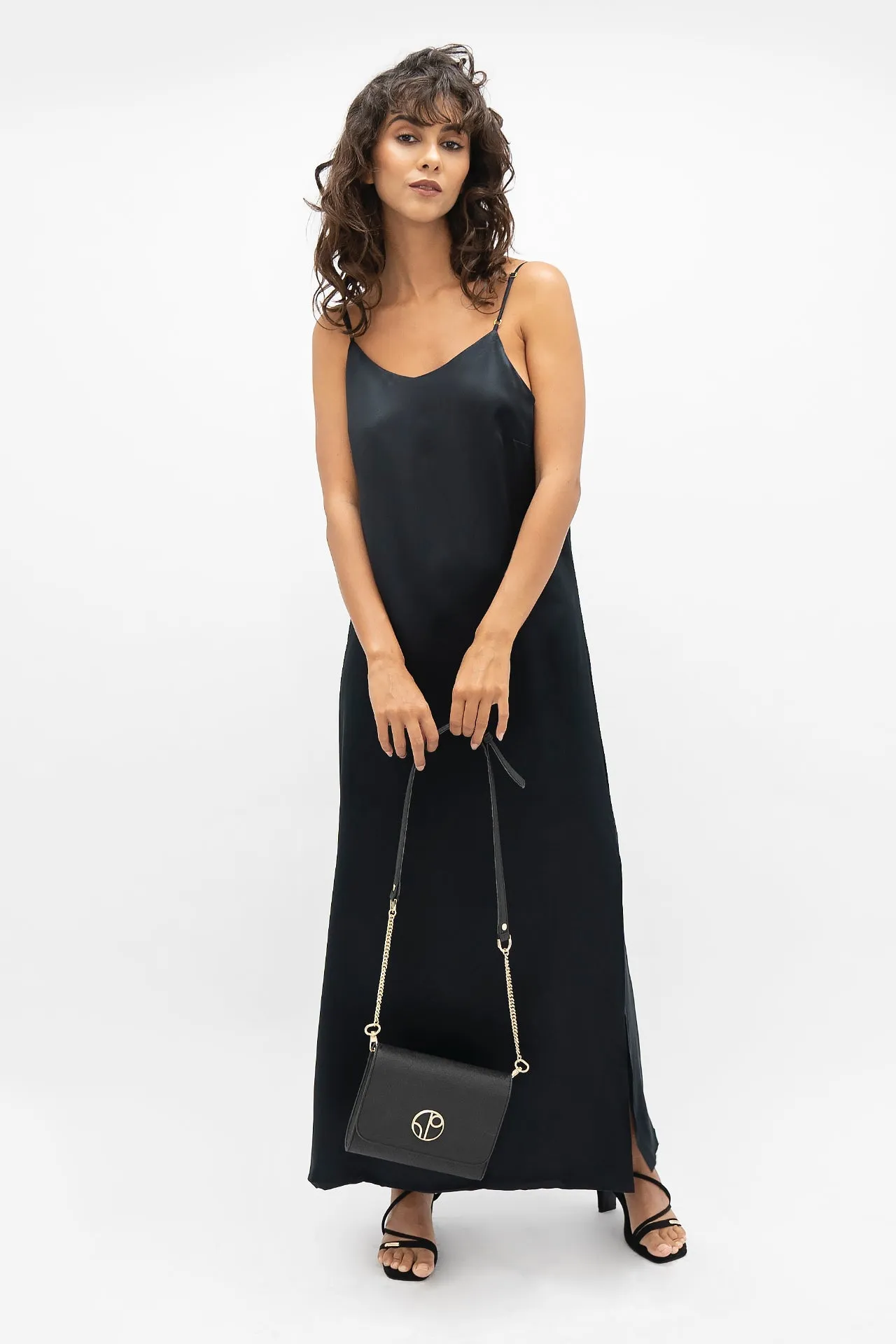 Black Long Slip Dress