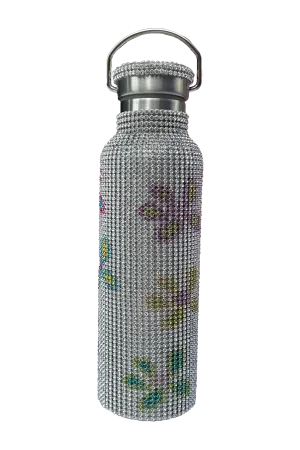 BLOSSOM MULTI RHINESTONE WATER BOTTLE