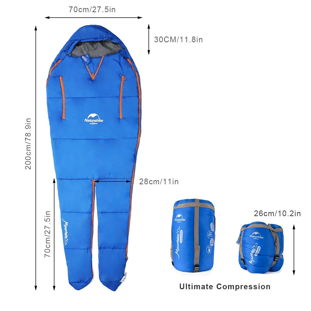 Body Shape Compression Waterproof Sleeping Bag