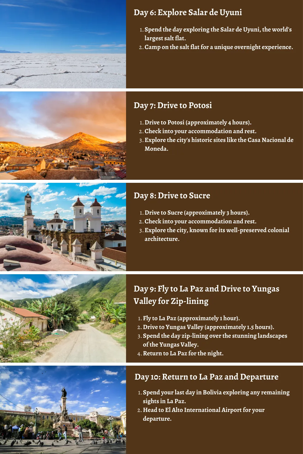 Bolivia - Andean Wonders and Cultural Riches: A 10 Day Itinerary  to Camping, Surfing, Climbing, Hiking, and Zip-Lining