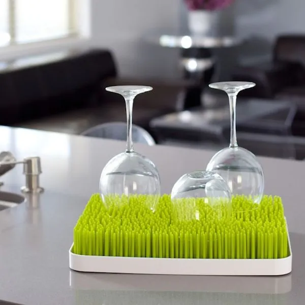 boon lawn countertop drying rack - spring green