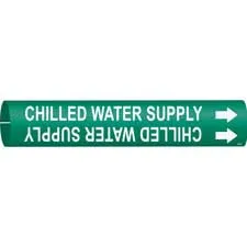 Brady CHILLED WATER SUPPLY Snap-On/Strap-On Pipe Marker|Buy Online