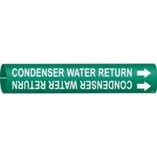 Brady CONDENSER WATER RETURN Snap-On/Strap-On Pipe Marker|Buy Online