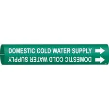 Brady DOMESTIC COLD WATER SUPPLY Snap-On/Strap-On Pipe Marker|Buy Online