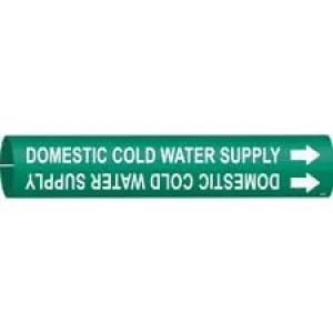 Brady DOMESTIC COLD WATER SUPPLY Snap-On/Strap-On Pipe Marker|Buy Online