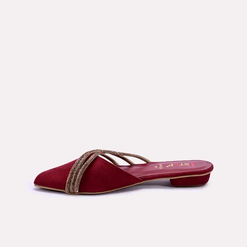 Briella Maroon Fancy Mules 0431331