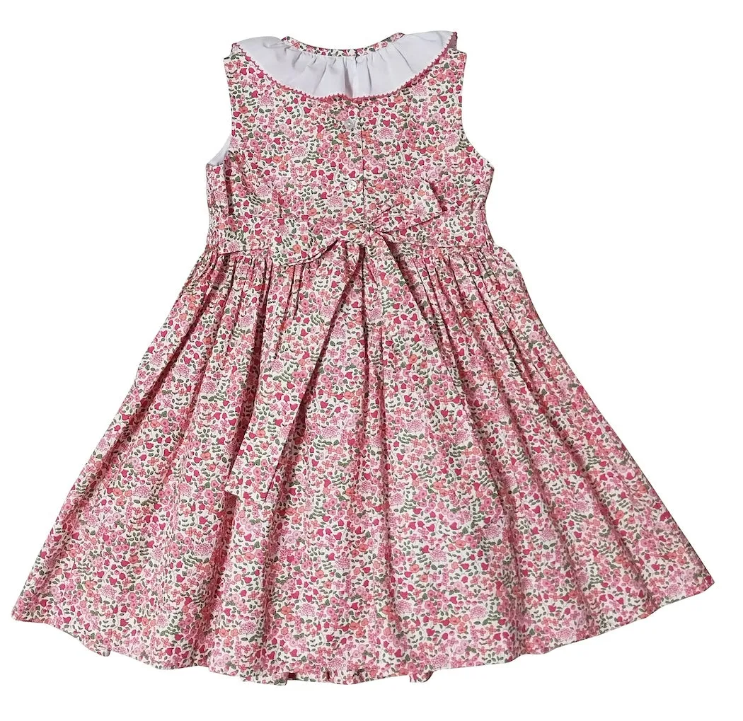 Brooke Floral Print Hand Smock girls dress