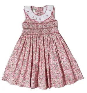 Brooke Floral Print Hand Smock girls dress