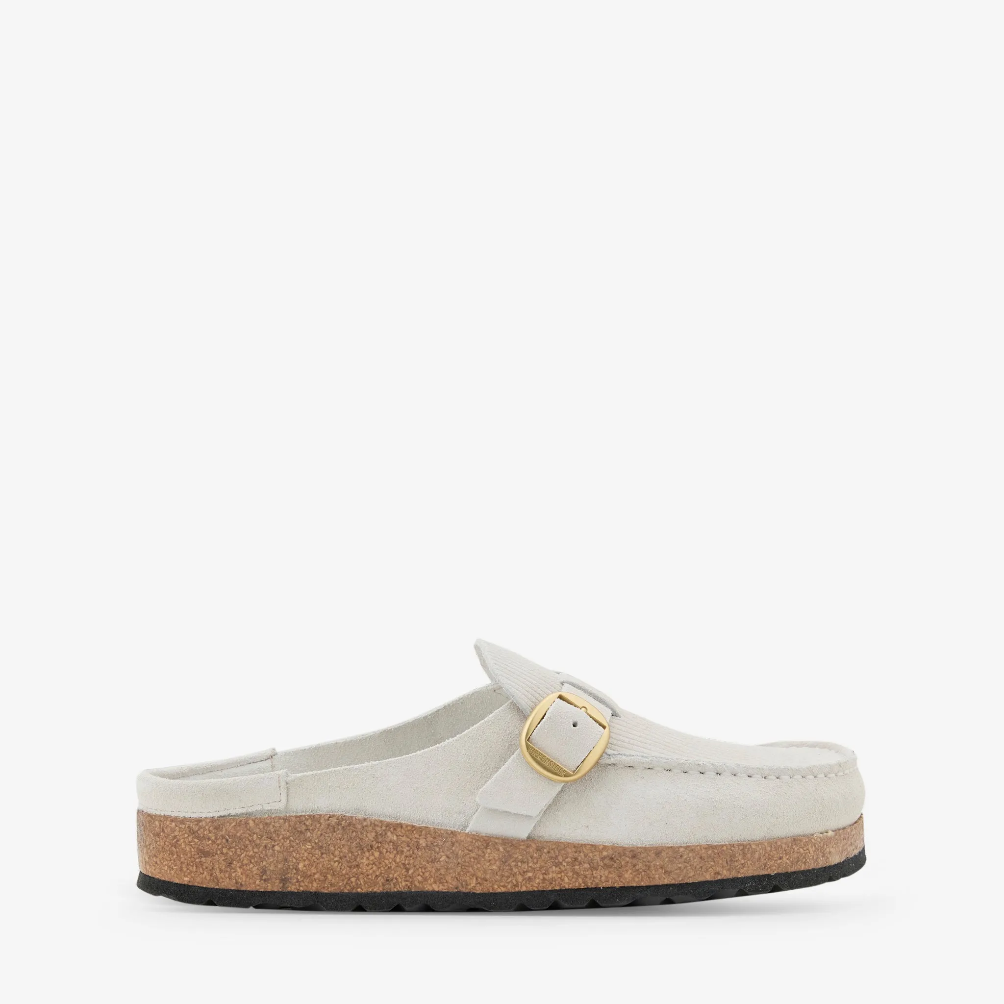 Buckley Corduroy Antique White Embossed Suede Leather