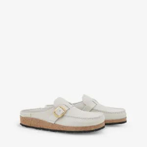 Buckley Corduroy Antique White Embossed Suede Leather