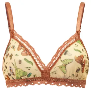 Bugs Printed Mesh Bralette