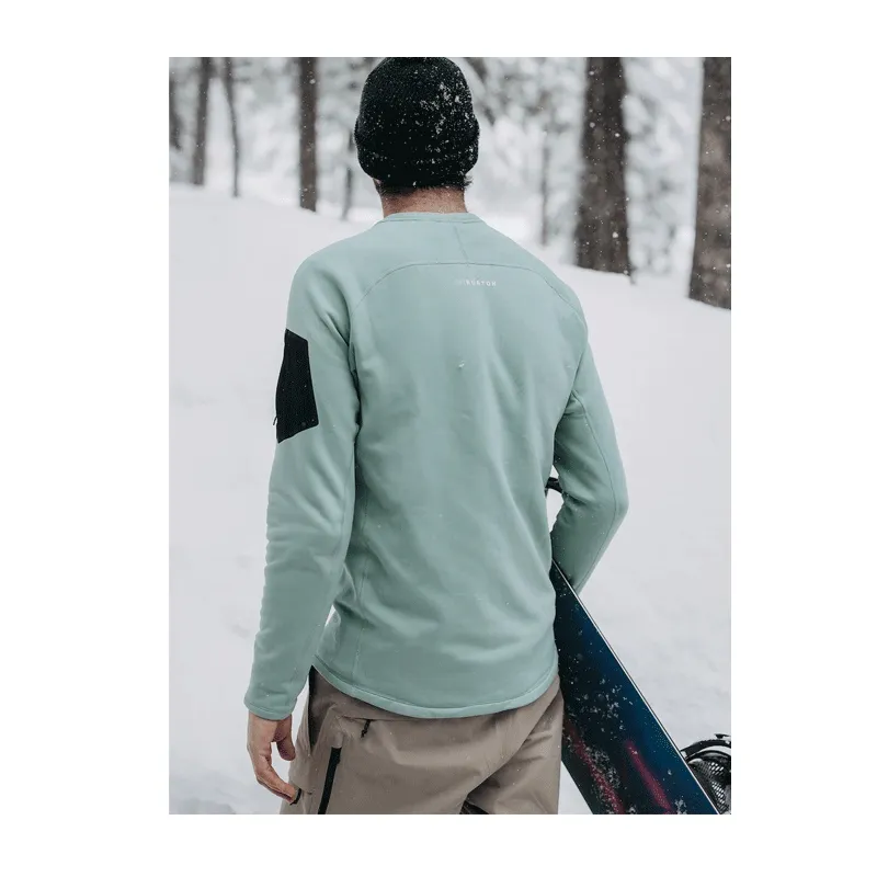 Burton - AK Baker Stretch Fleece Crew -Petrol Green NEW FOR 2025 SALE