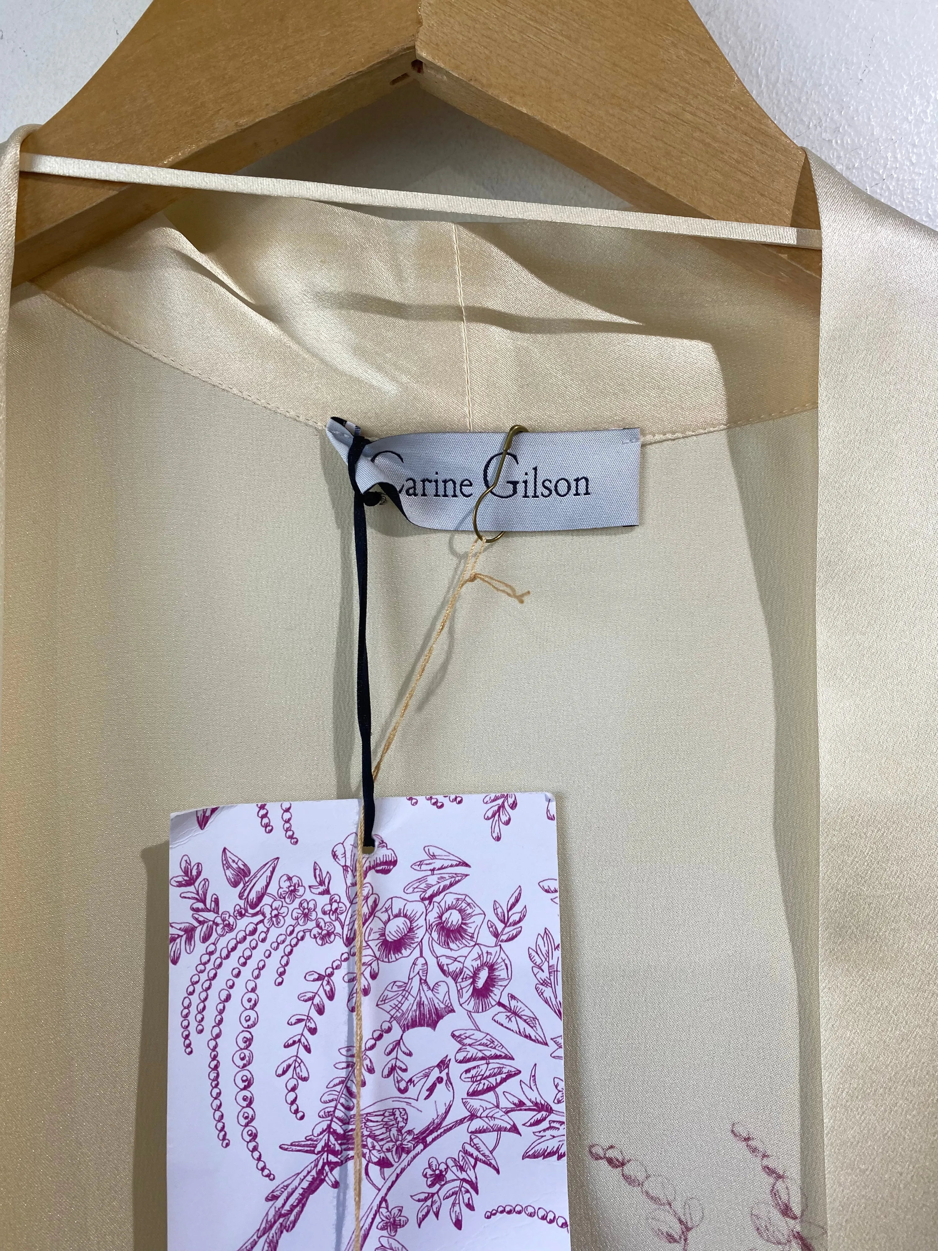 Carine Gilson Cream Silk Robe