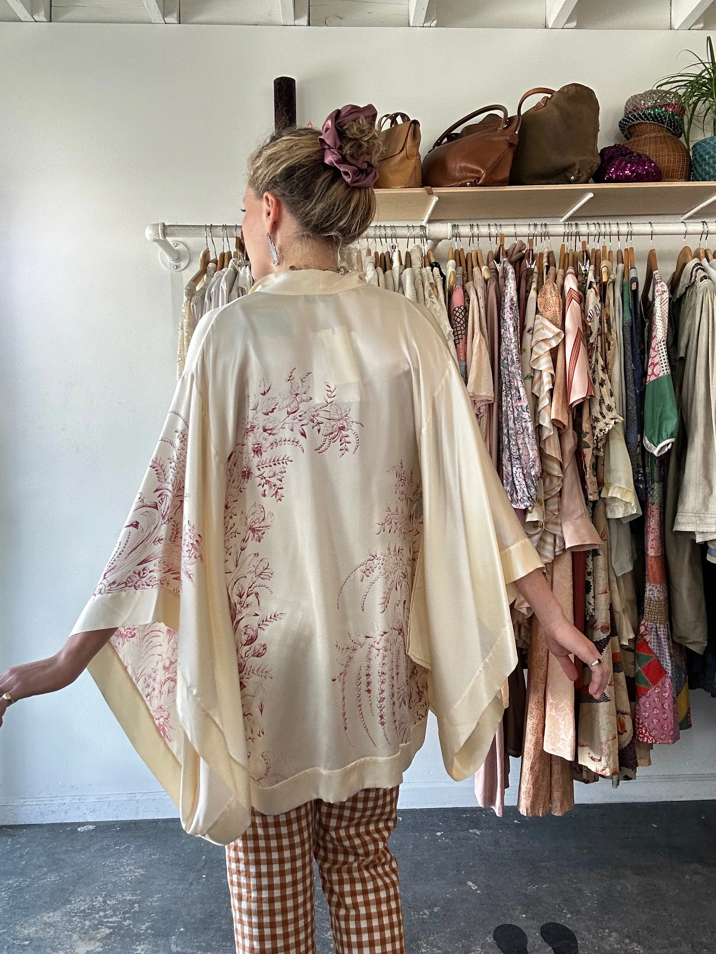 Carine Gilson Cream Silk Robe
