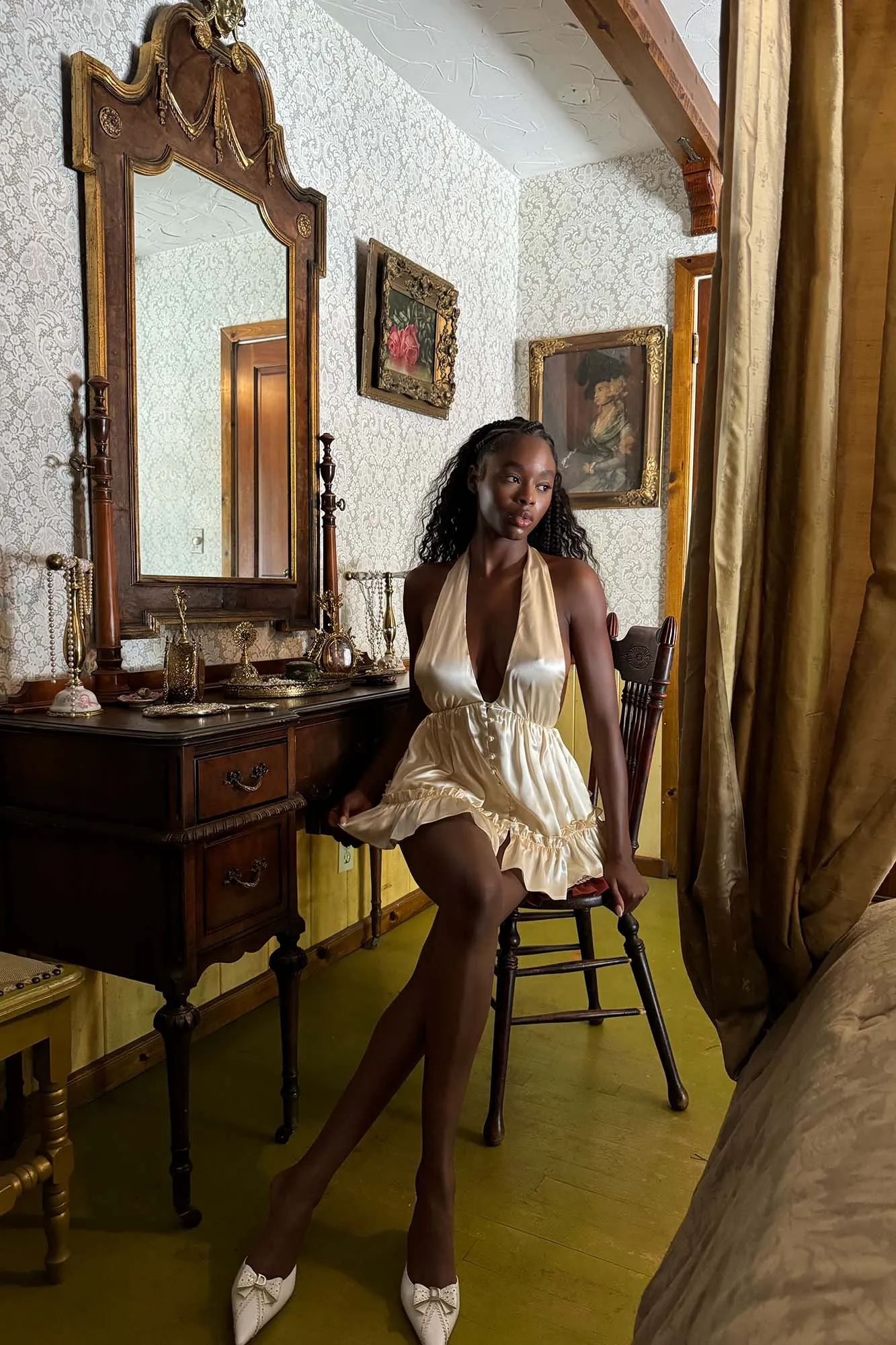 CAROLINE DRESS - BUTTER YELLOW