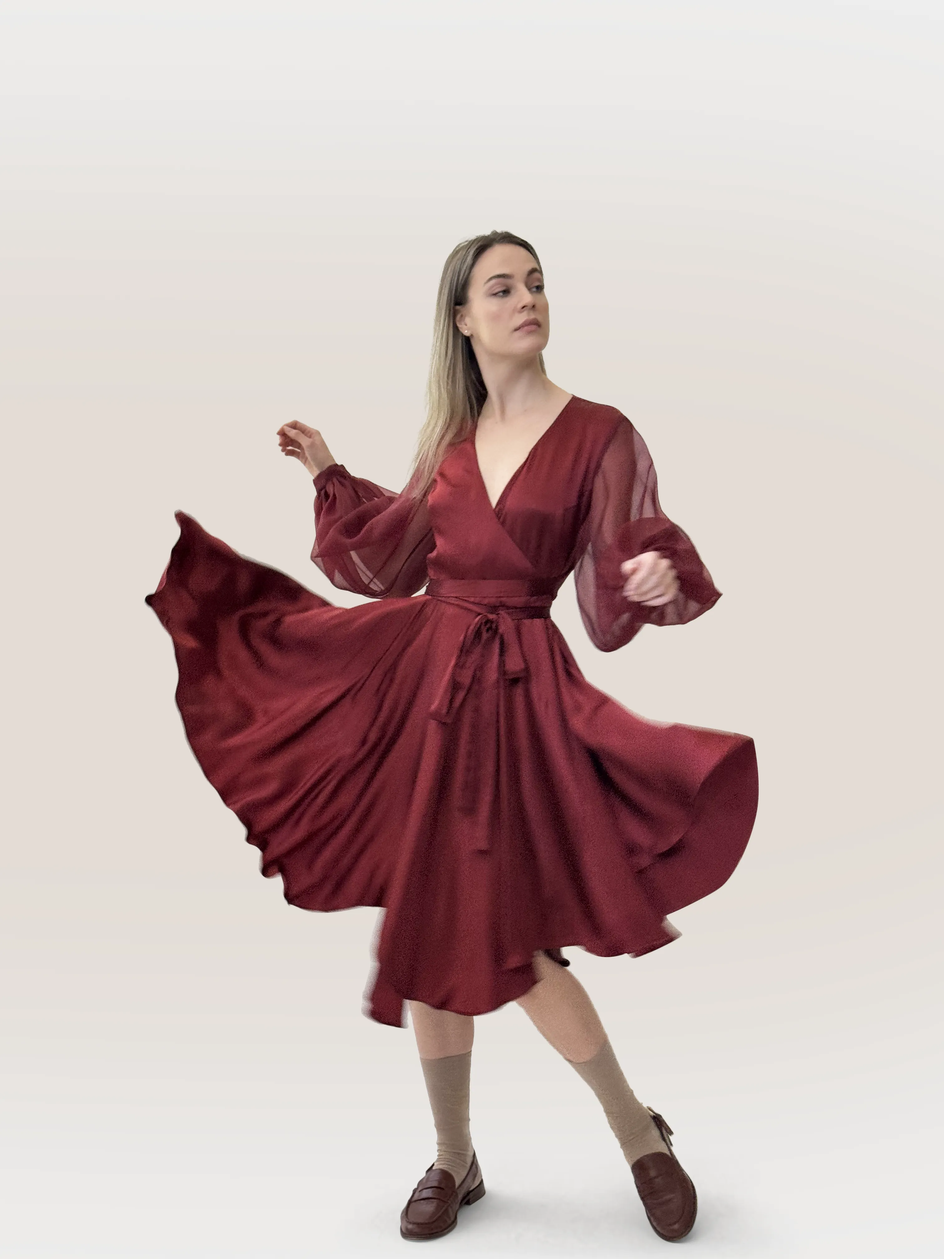 Cintha Draped Wrap Dress