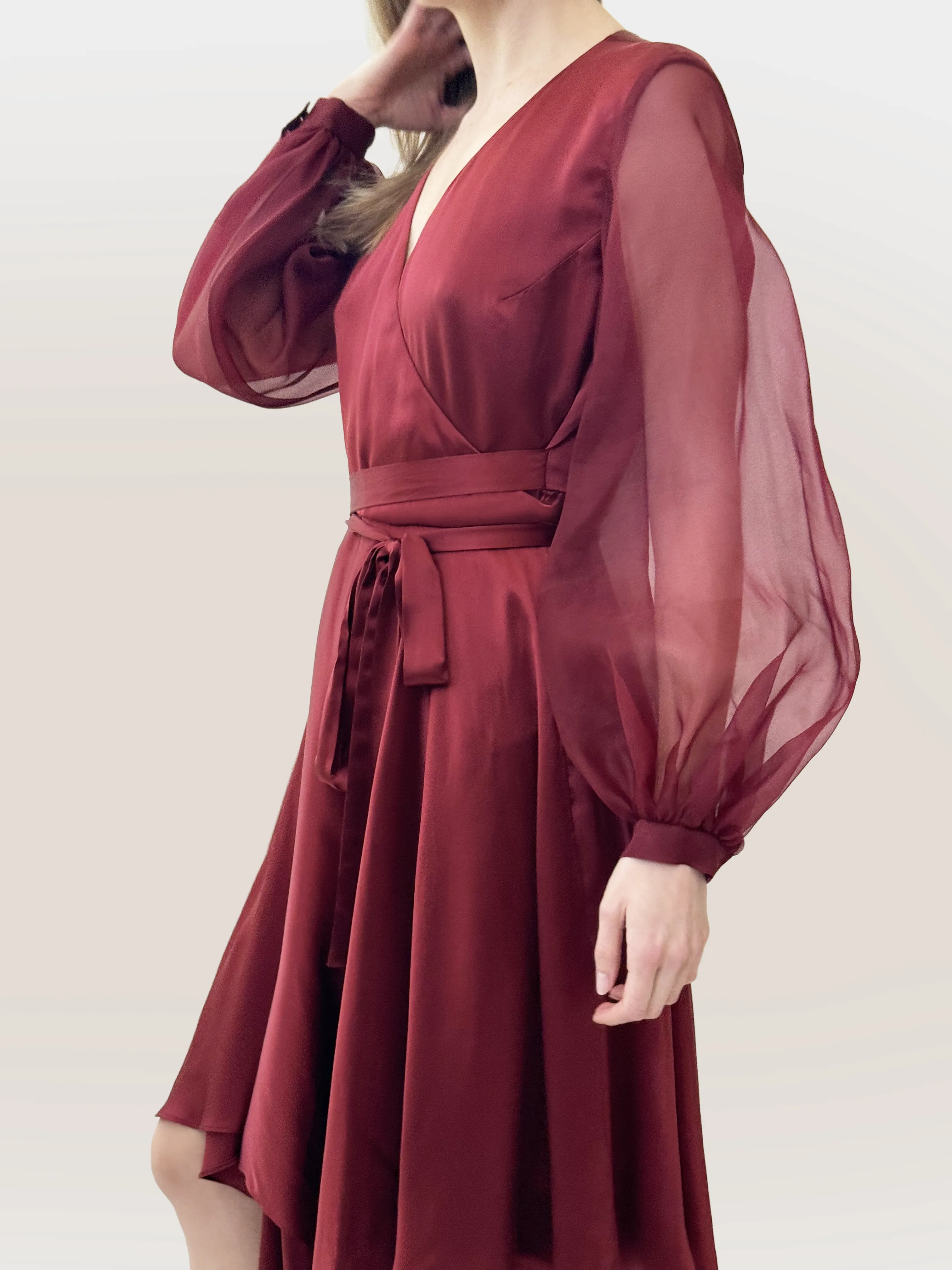 Cintha Draped Wrap Dress