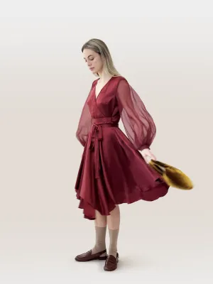 Cintha Draped Wrap Dress