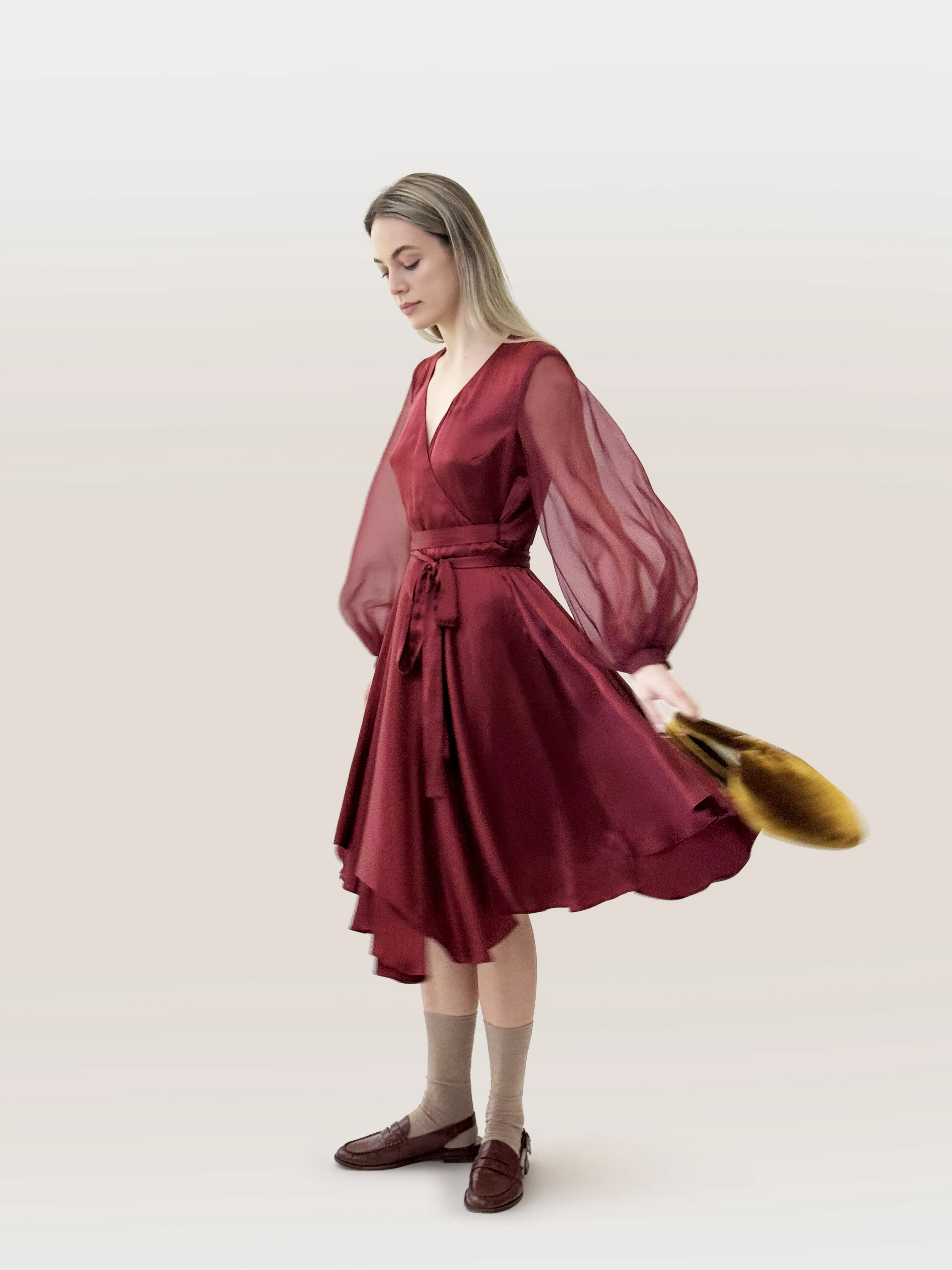 Cintha Draped Wrap Dress
