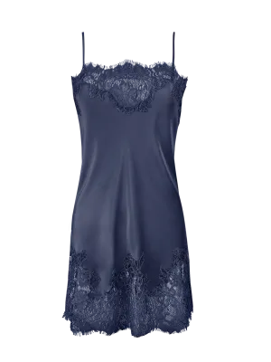 Coco Lace Silk Tunic Navy