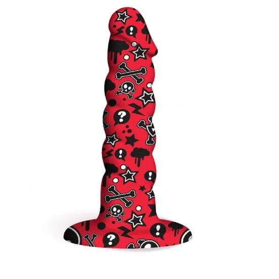 Collage - Goth Girl Twisted Silicone Dildo
