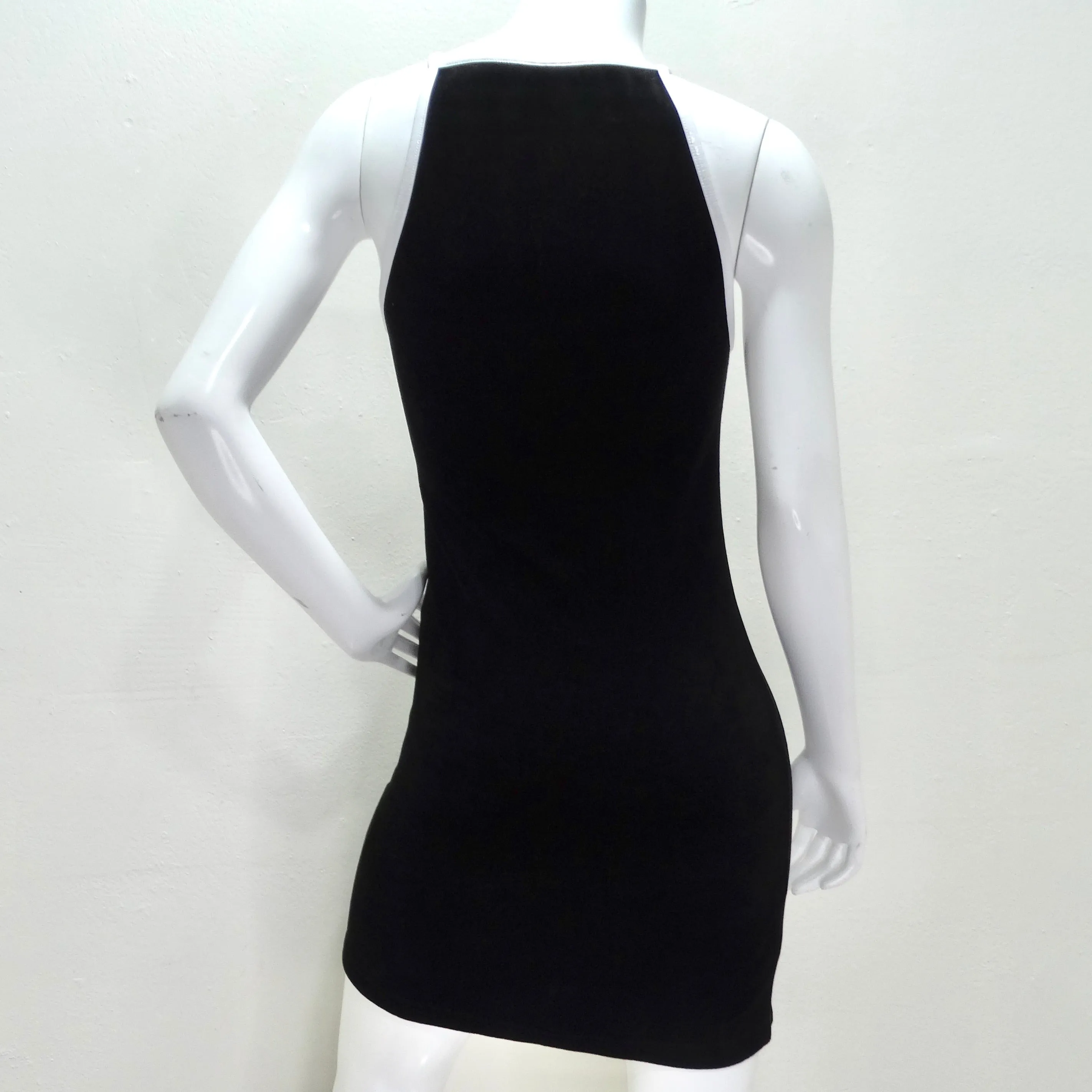 Courrèges Logo Embroidered Black Dress
