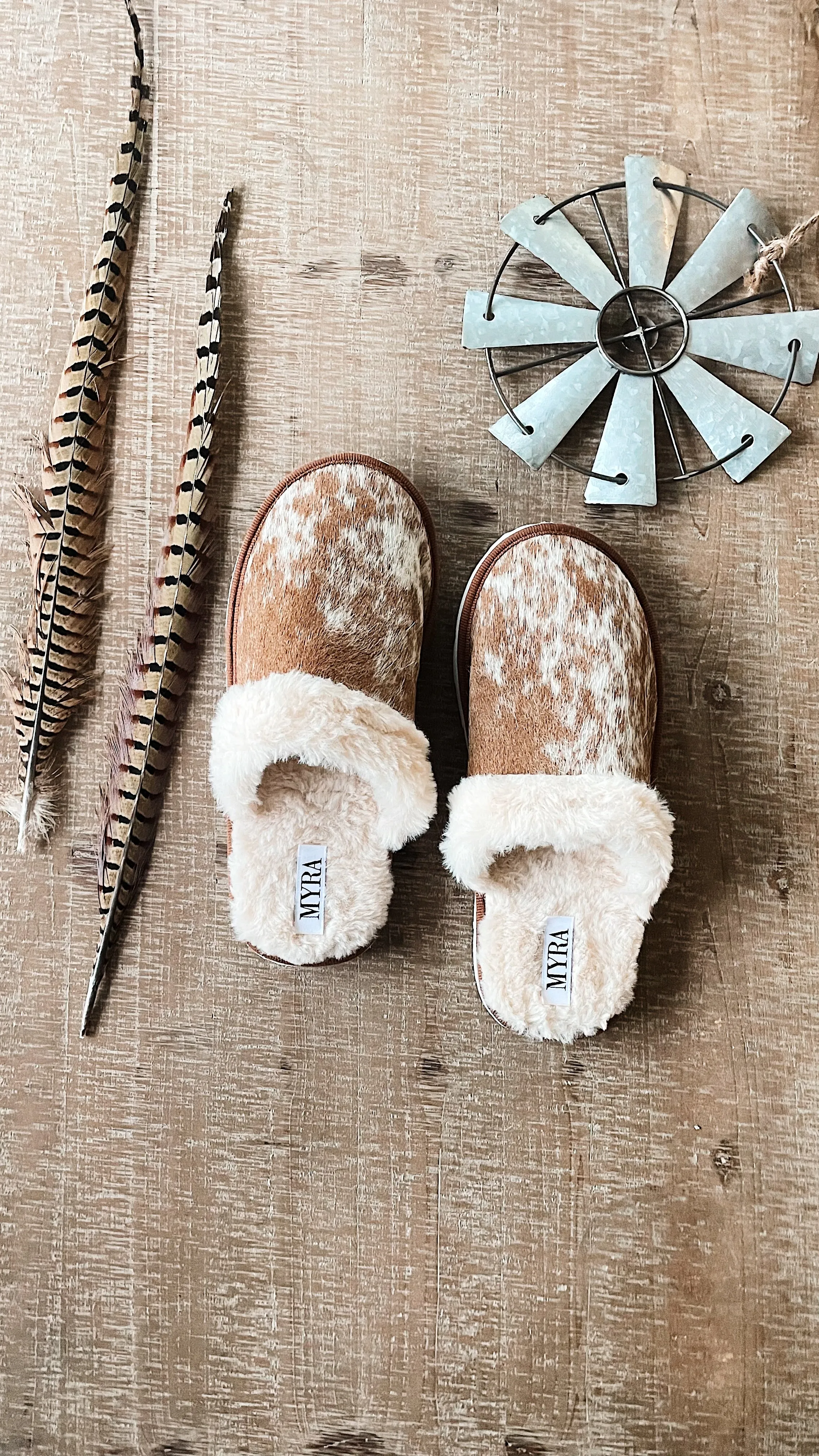 Cowhide Slippers