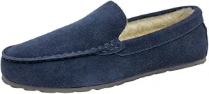 Cozy High-discount Slipper Suede Feature-rich Faux Indoor Lined Slippers Fur Men Clarks Outdoor Plush Mens For Warm Moccasin