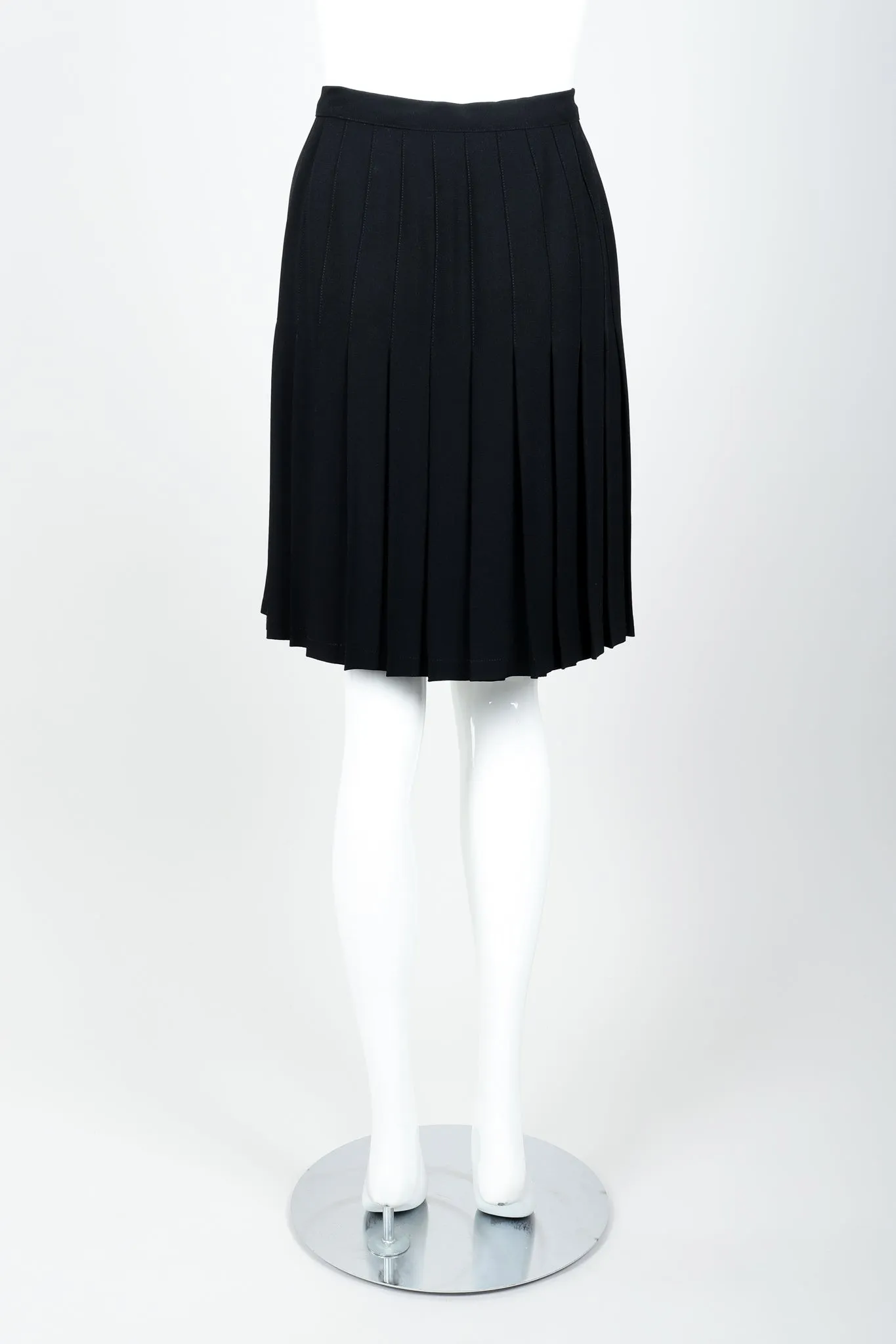 Crepe Pleated Wrap Skirt