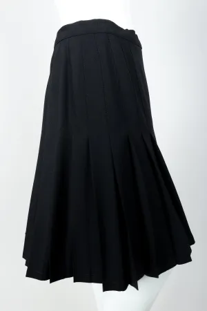 Crepe Pleated Wrap Skirt