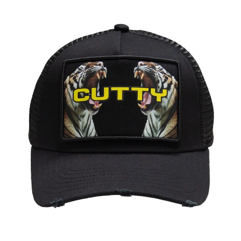 Cutty Men Cole PU Peak Cap - Black