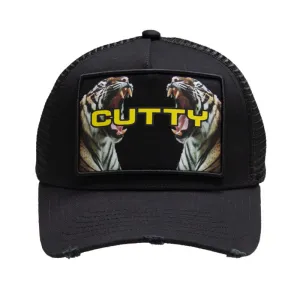 Cutty Men Cole PU Peak Cap - Black