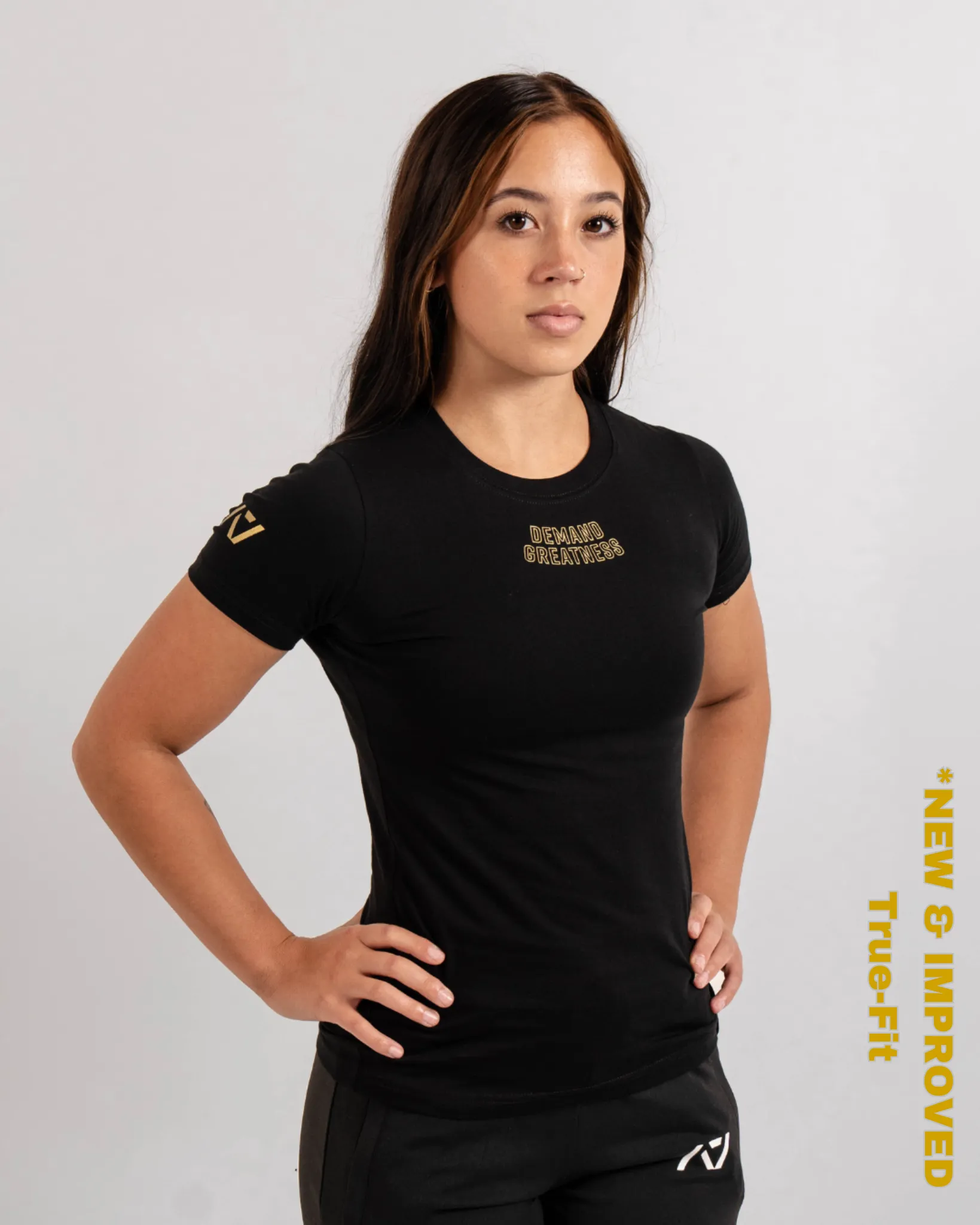 Demand Greatness True-Fit Women's Meet Shirt - IPF Approved - Gold Standard