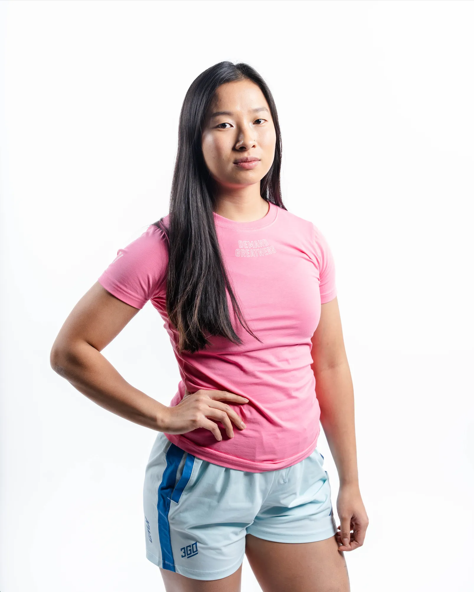 Demand Greatness True-Fit Women's Meet Shirt - IPF Approved - Roseite
