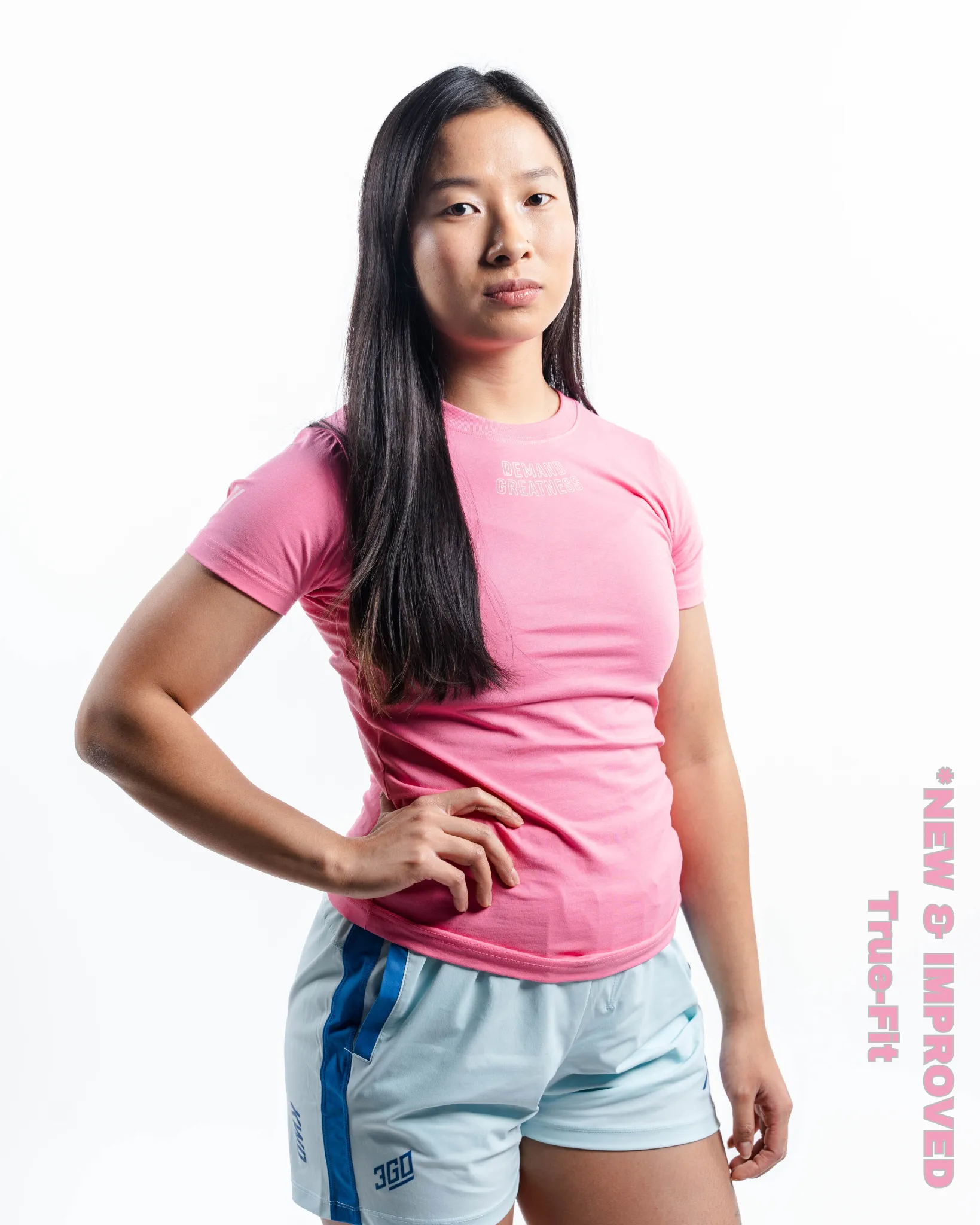 Demand Greatness True-Fit Women's Meet Shirt - IPF Approved - Roseite