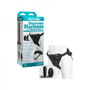Doc Johnson Vac-U-Lock - Supreme Harness With Vibrating Plug