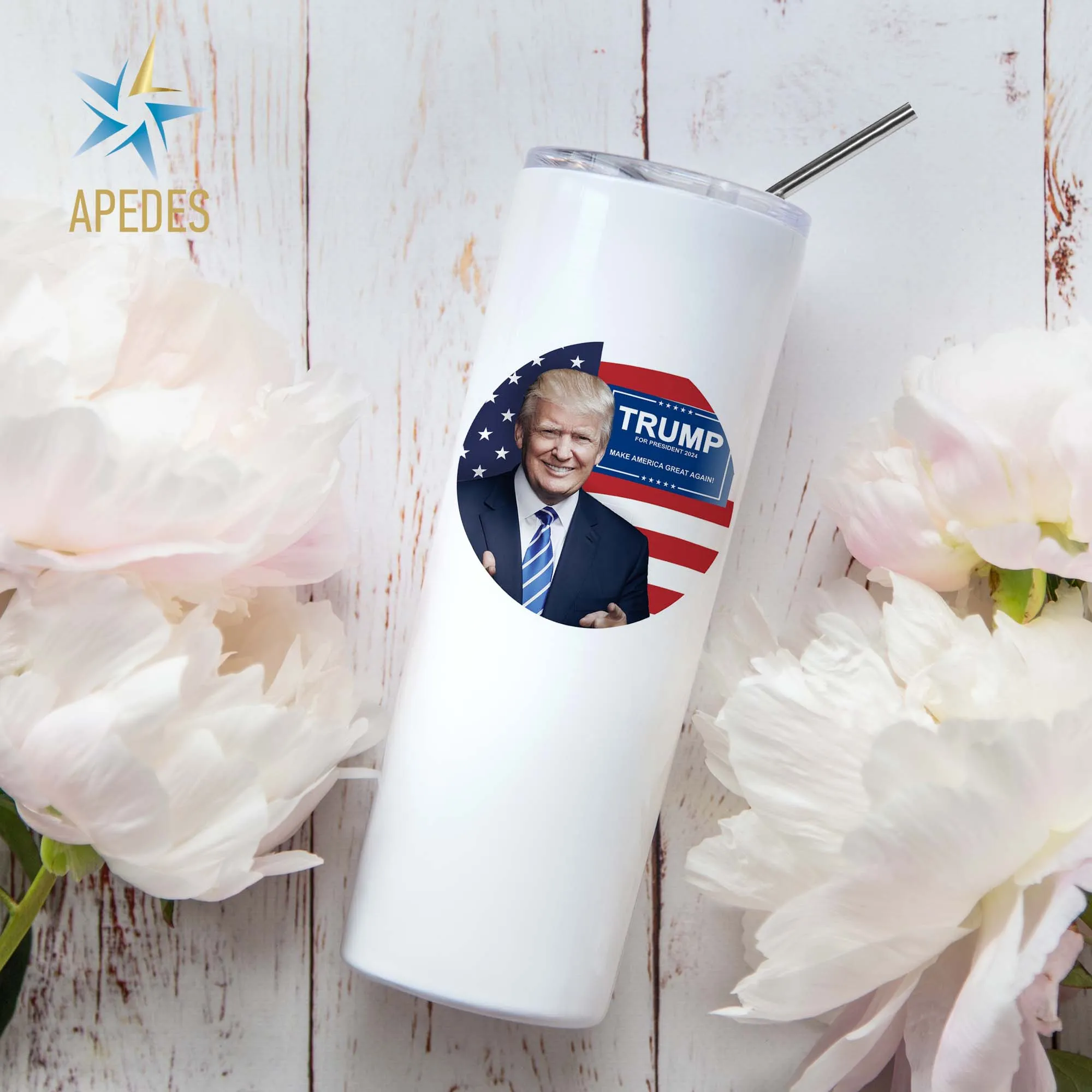 Donald Trump 2024 President USA Stainless Steel Skinny Tumbler 20 OZ