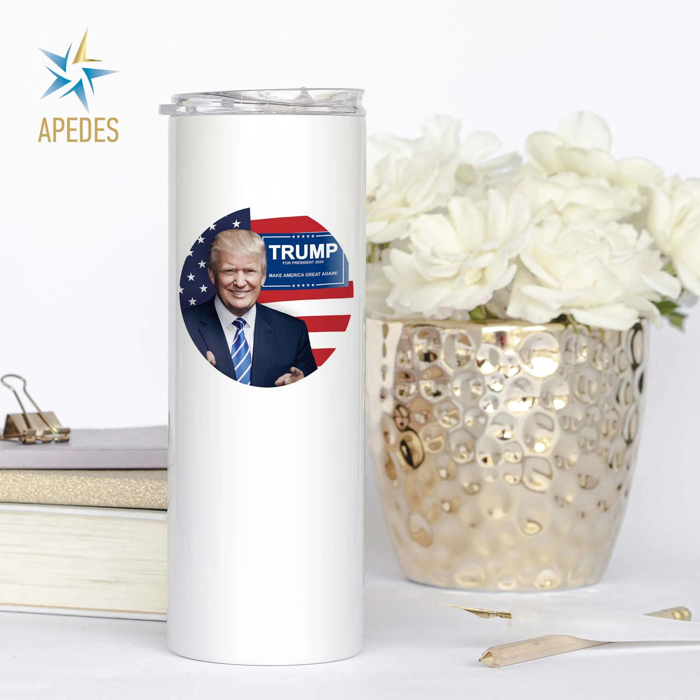 Donald Trump 2024 President USA Stainless Steel Skinny Tumbler 20 OZ