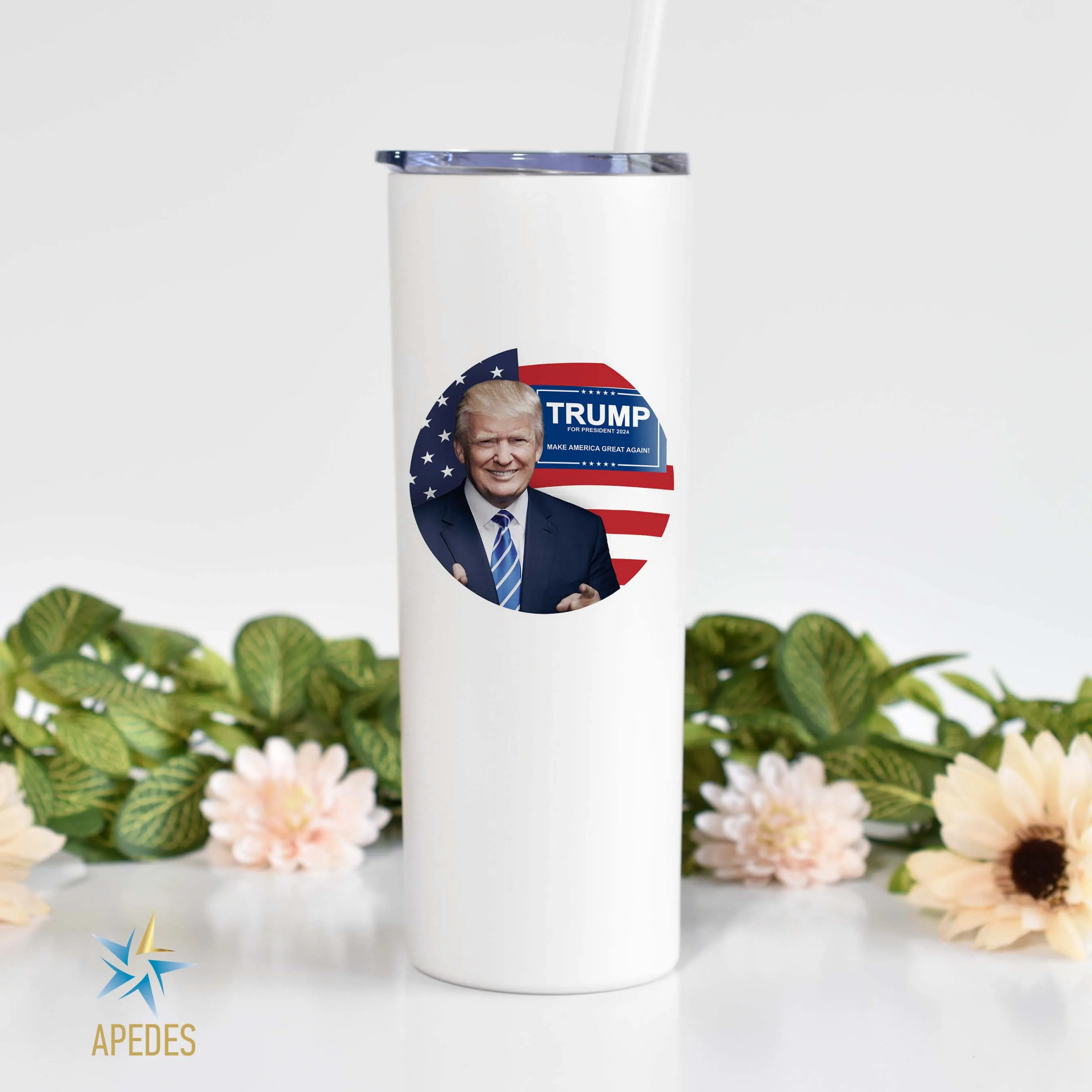 Donald Trump 2024 President USA Stainless Steel Skinny Tumbler 20 OZ