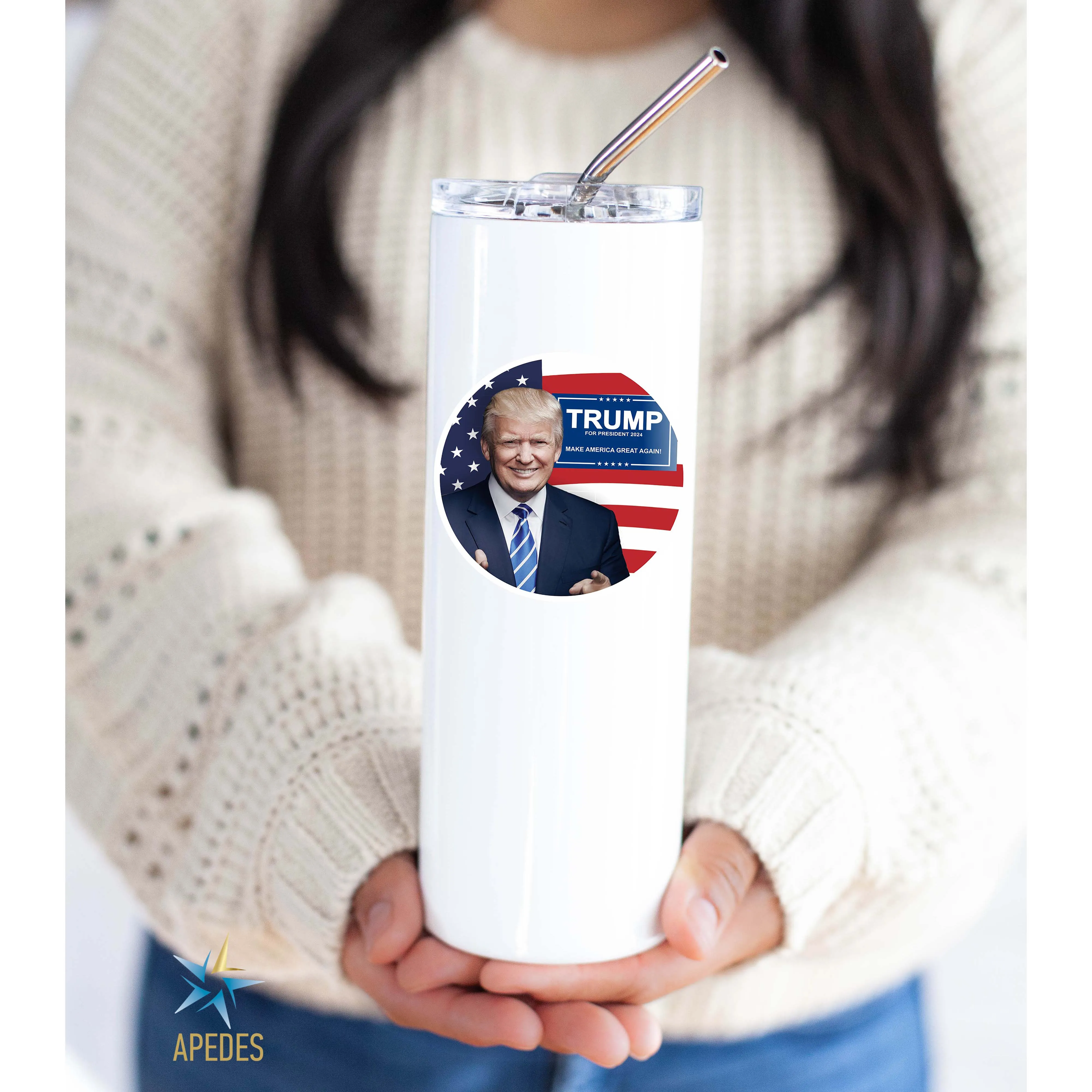 Donald Trump 2024 President USA Stainless Steel Skinny Tumbler 20 OZ
