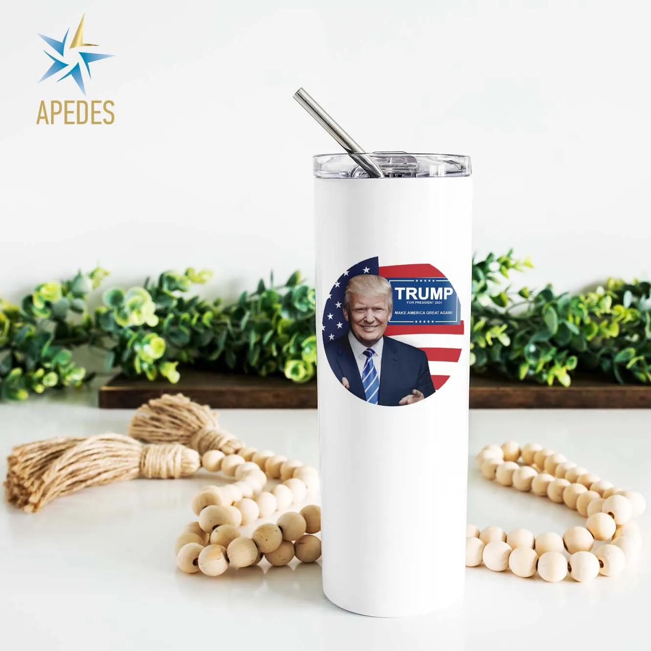 Donald Trump 2024 President USA Stainless Steel Skinny Tumbler 20 OZ