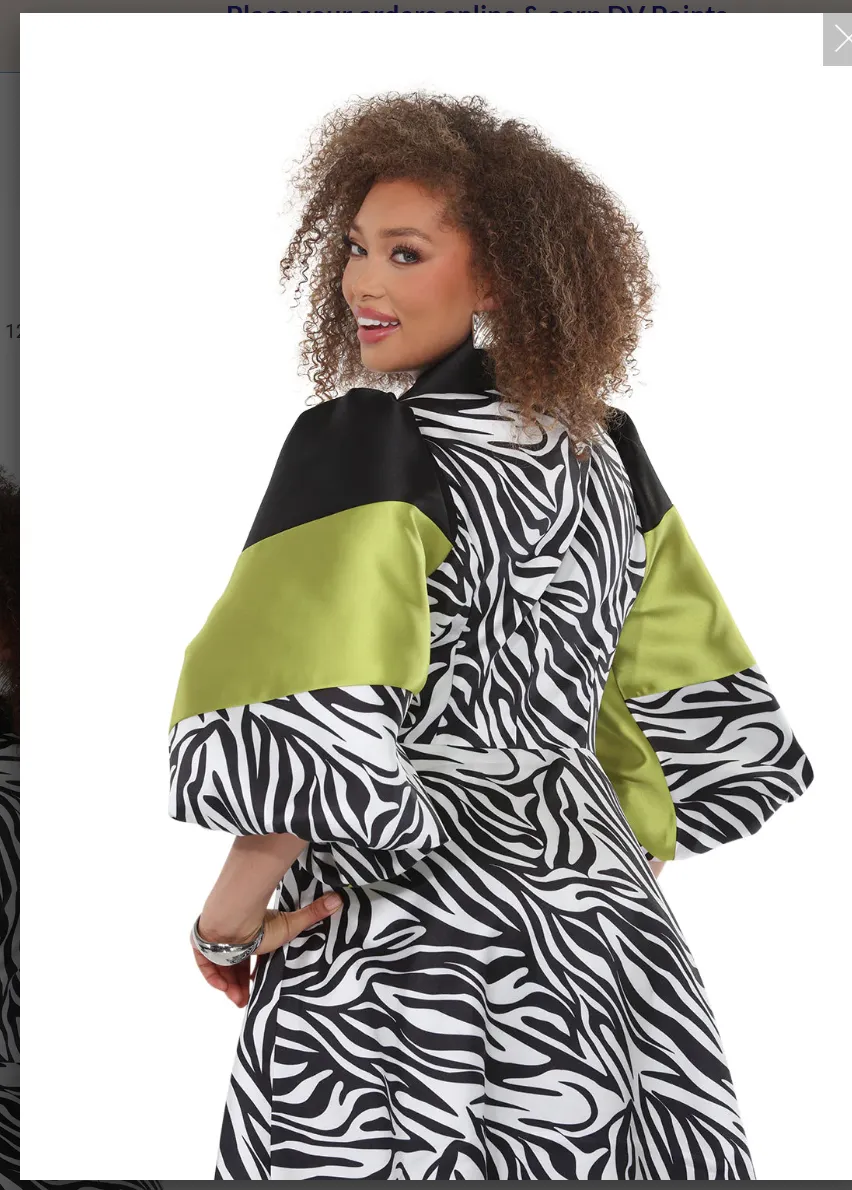 Donna Vinci Style 12172 1PC Dress Virtual Silk Look  Fabric