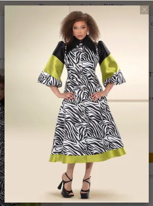 Donna Vinci Style 12172 1PC Dress Virtual Silk Look  Fabric